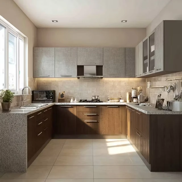 u shape modular kitchen 2
